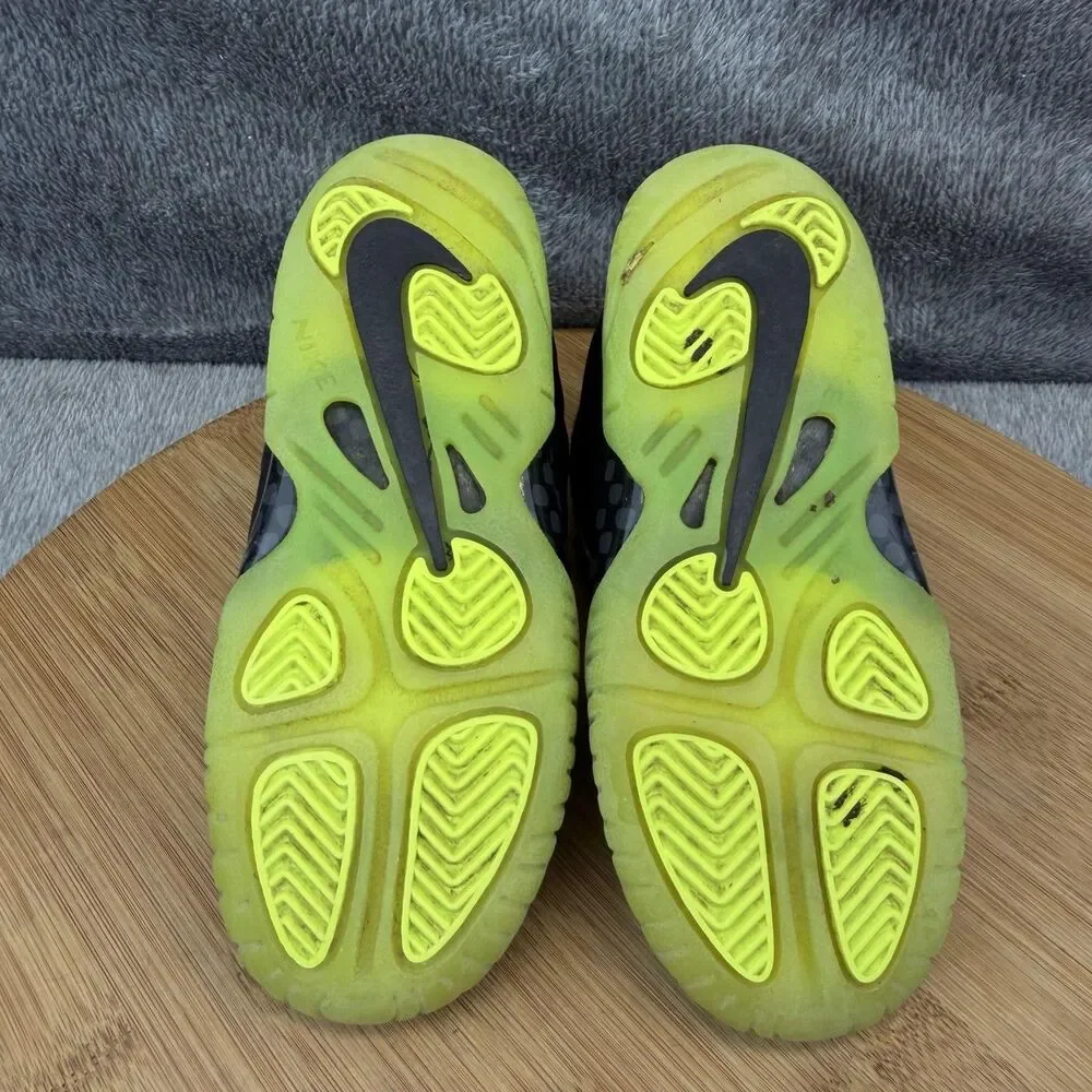 Nike Little Posite One Shoes Toddler Size 9C Black Volt HF0975-001 No Insoles